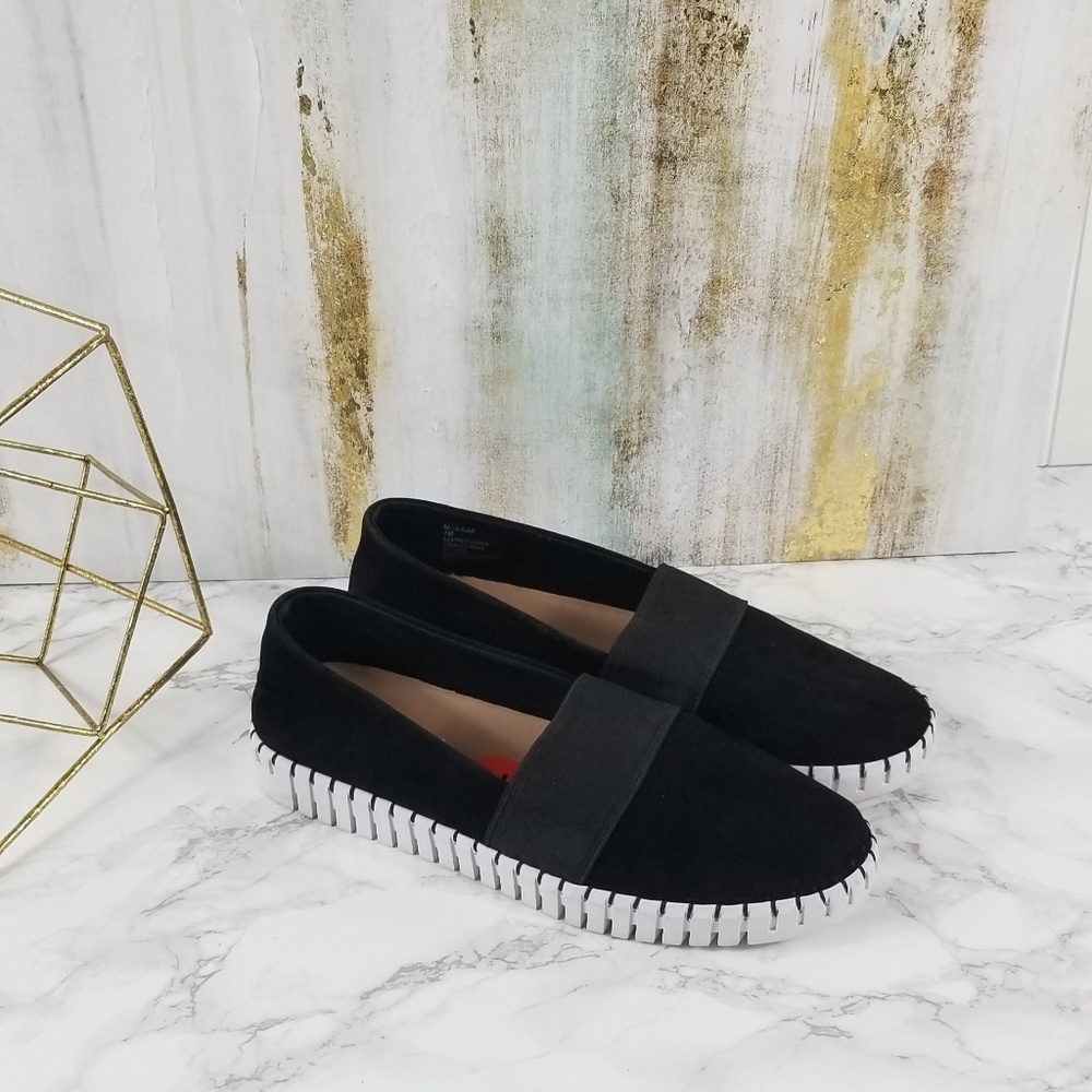 Steven Natural Comfort Slip On Shoes Black Elastic